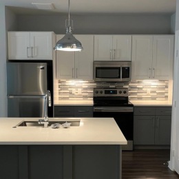 well lit kitchen